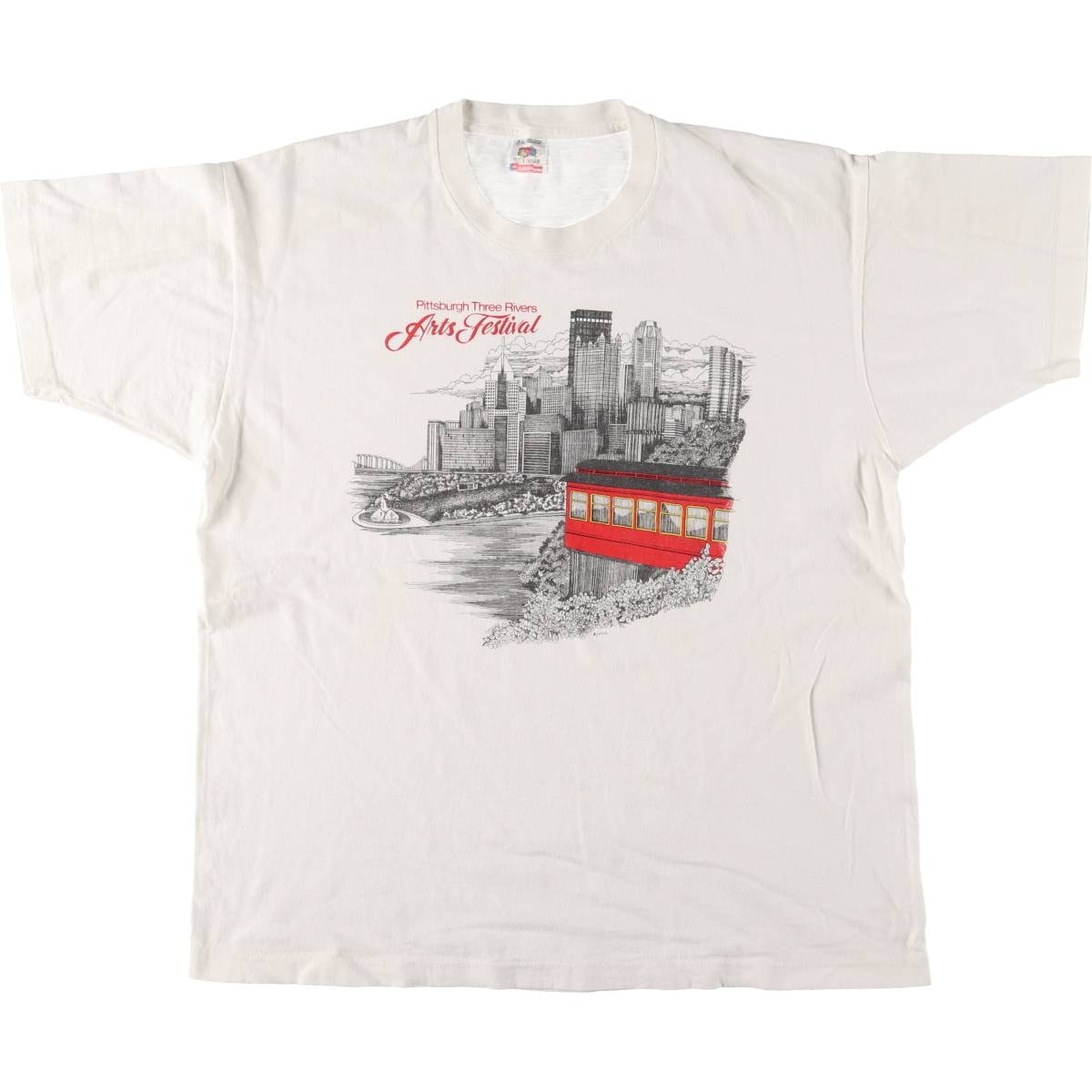 古着 90年代 フルーツオブザルーム ピッツバーグスリーリバーズアーツフェスティバル スーベニアTシャツ USA製 メンズXL相当 ヴィンテージ/eaa561660