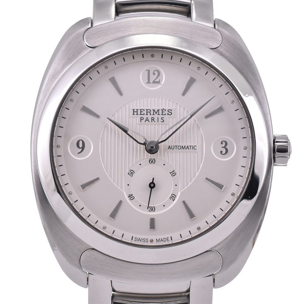 値下 エルメス HERMES DR5.71B ドレサージュ スモールセコンド デイト 自動巻き メンズ 良品 R#143482