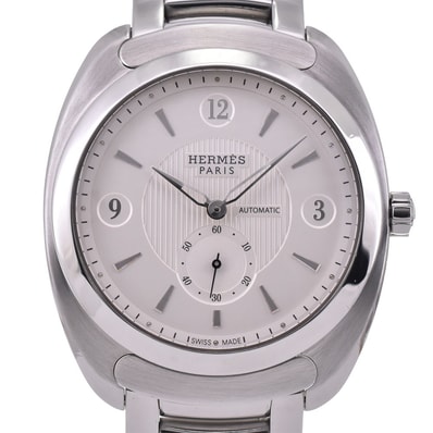 値下 エルメス HERMES DR5.71B ドレサージュ スモールセコンド デイト 自動巻き メンズ 良品 R#143482