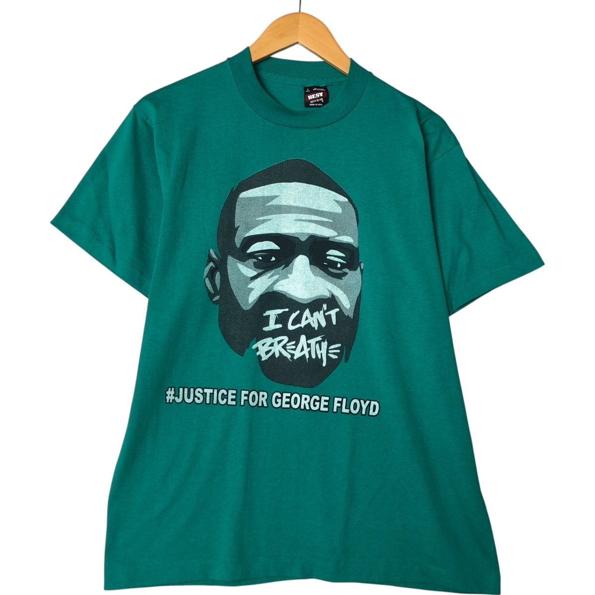 古着 90年代 フルーツオブザルーム FRUIT OF THE LOOM GEORGE FLOYD ジョージフロイド プリントTシャツ USA製 メンズL相当 ヴィンテージ/eaa555406