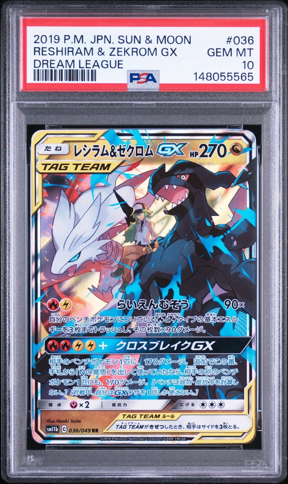 レシラム&ゼクロム GX 2019 P.M. JPN レシラム＆ゼクロムGX (N) RR[SM11b 036/049](強化拡張パック
