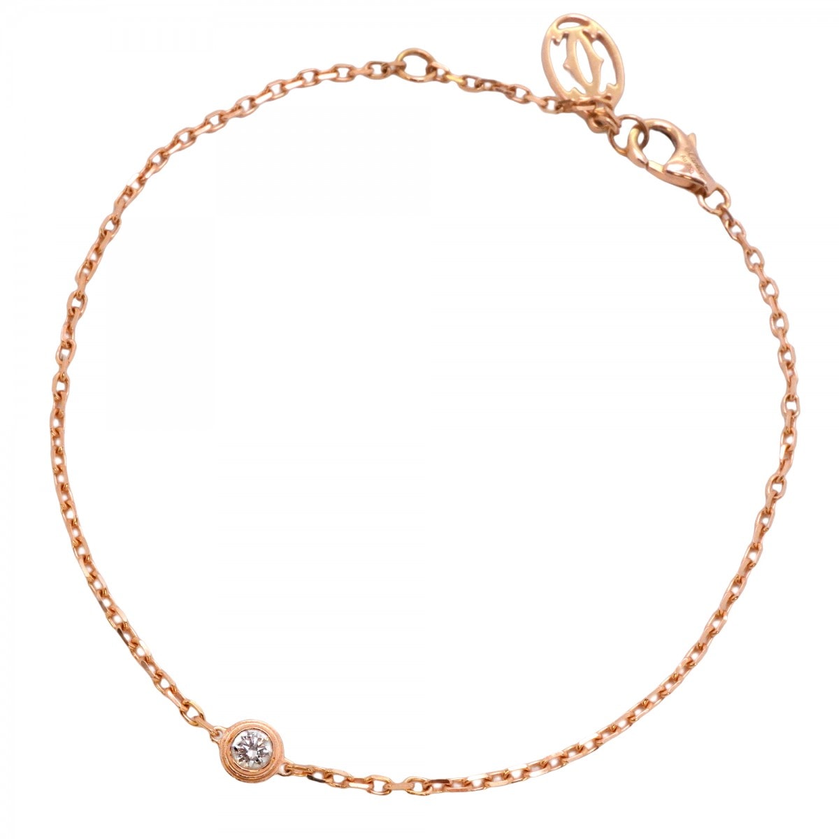 【6jdb0422-03】カルティエ ブレスレット ダムール SM/1PD K18PG ピンクゴールド ダイヤモンド【中古】レディース