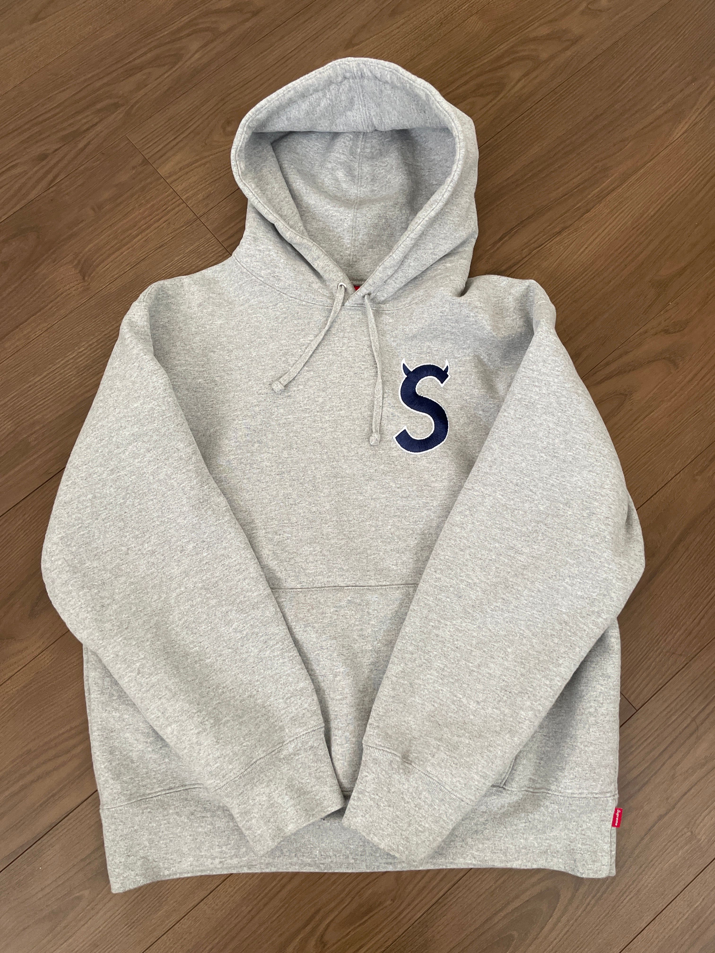 Supreme S Logo Hooded Sweatshirt "Heather Grey" (22FW)