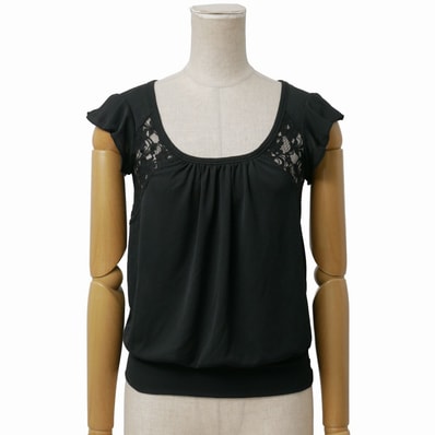 ■未使用品■D&G ディーアンドジー カットソー サイズ24/38 レース ジャージー生地 トップス イタリア製 20260520/RA9495