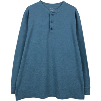 古着 エルエルビーン L.L.Bean ヘンリーネック サーマルロンT ワッフル メンズL相当/eaa672872