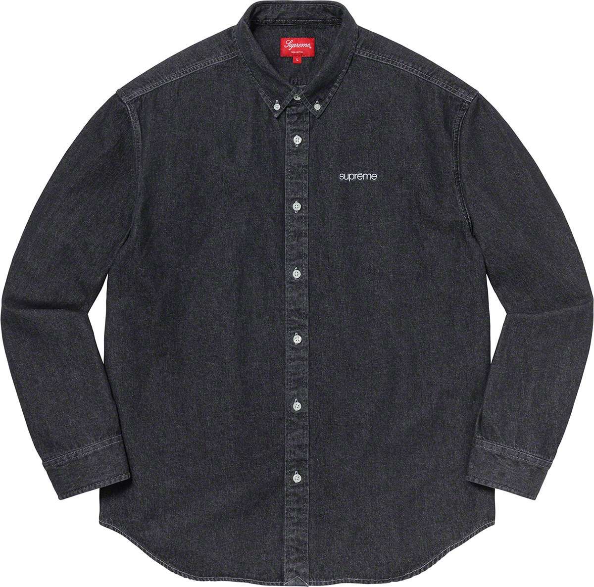 Supreme Classic Logo Denim Shirt "Black"