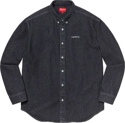 Supreme Classic Logo Denim Shirt "Black"