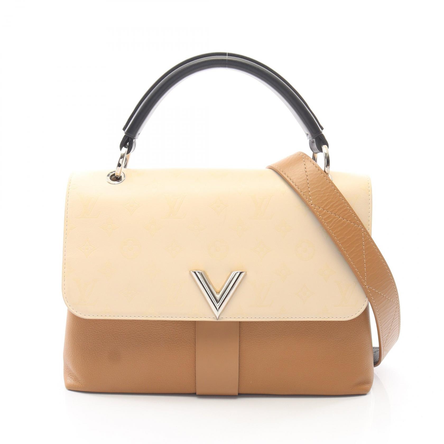 ルイ・ヴィトン LOUIS VUITTON ヴェリーワンハンドルバッグ 2WAY ハンドバッグ バッグ レザー カーフ ベージュ レディース ベージュ系 / ブラウン系 / ブラック系 M42904 【中古】