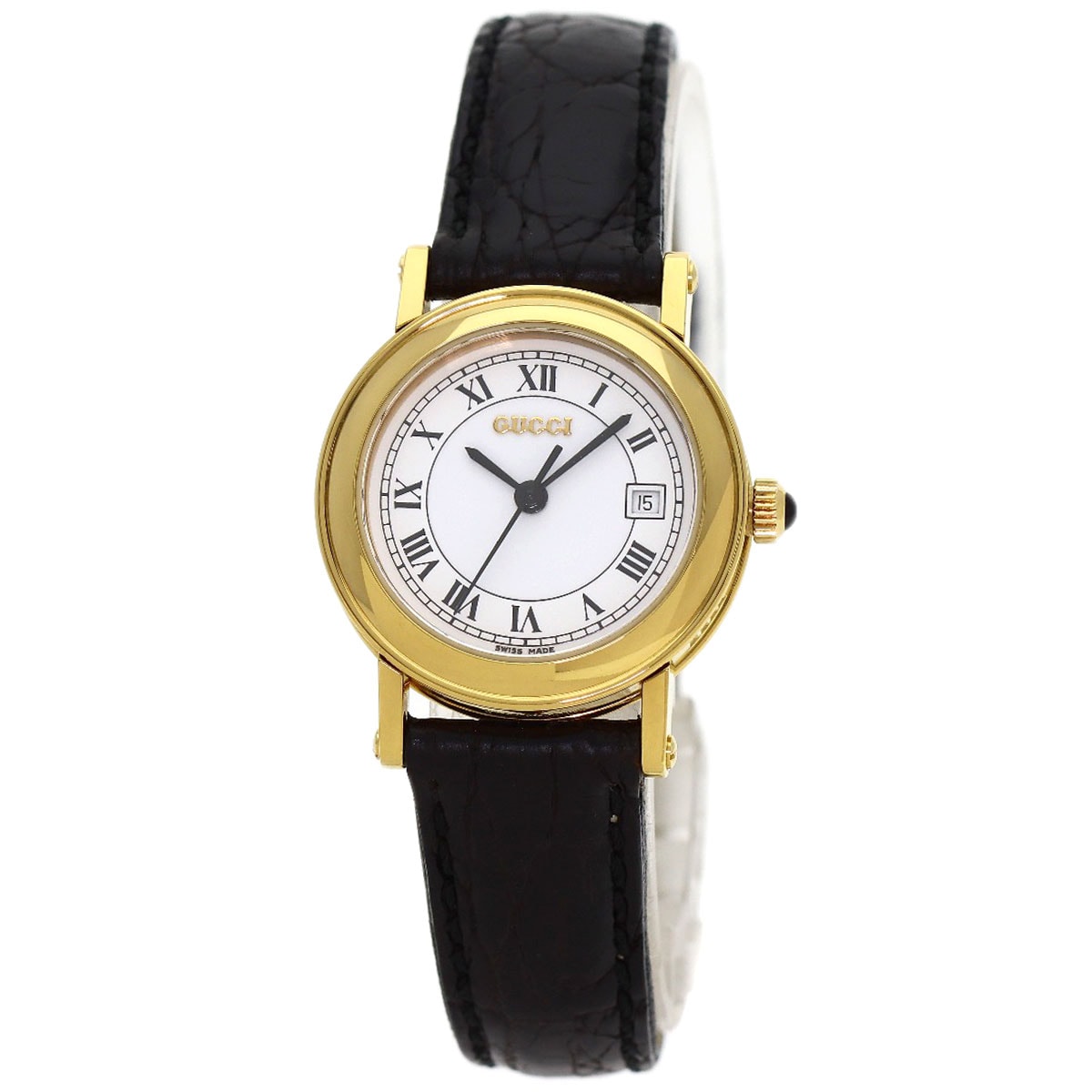 GUCCI グッチ 7200L 腕時計 GP 革 レディース [中古]