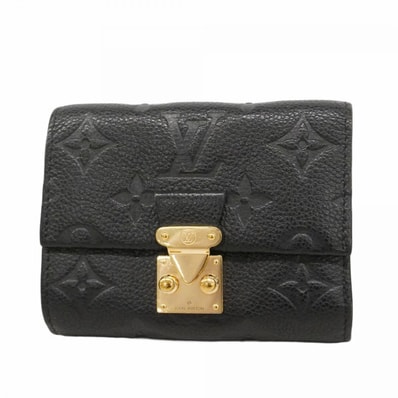 【6dd5170】ルイヴィトン 三つ折り財布 モノグラム・アンプラント ポルトフォイユメティス コンパクト M80880 ノワール【中古】レディース