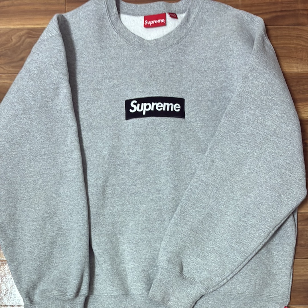 Supreme Box Logo Crewneck "Heather Grey" (22FW)