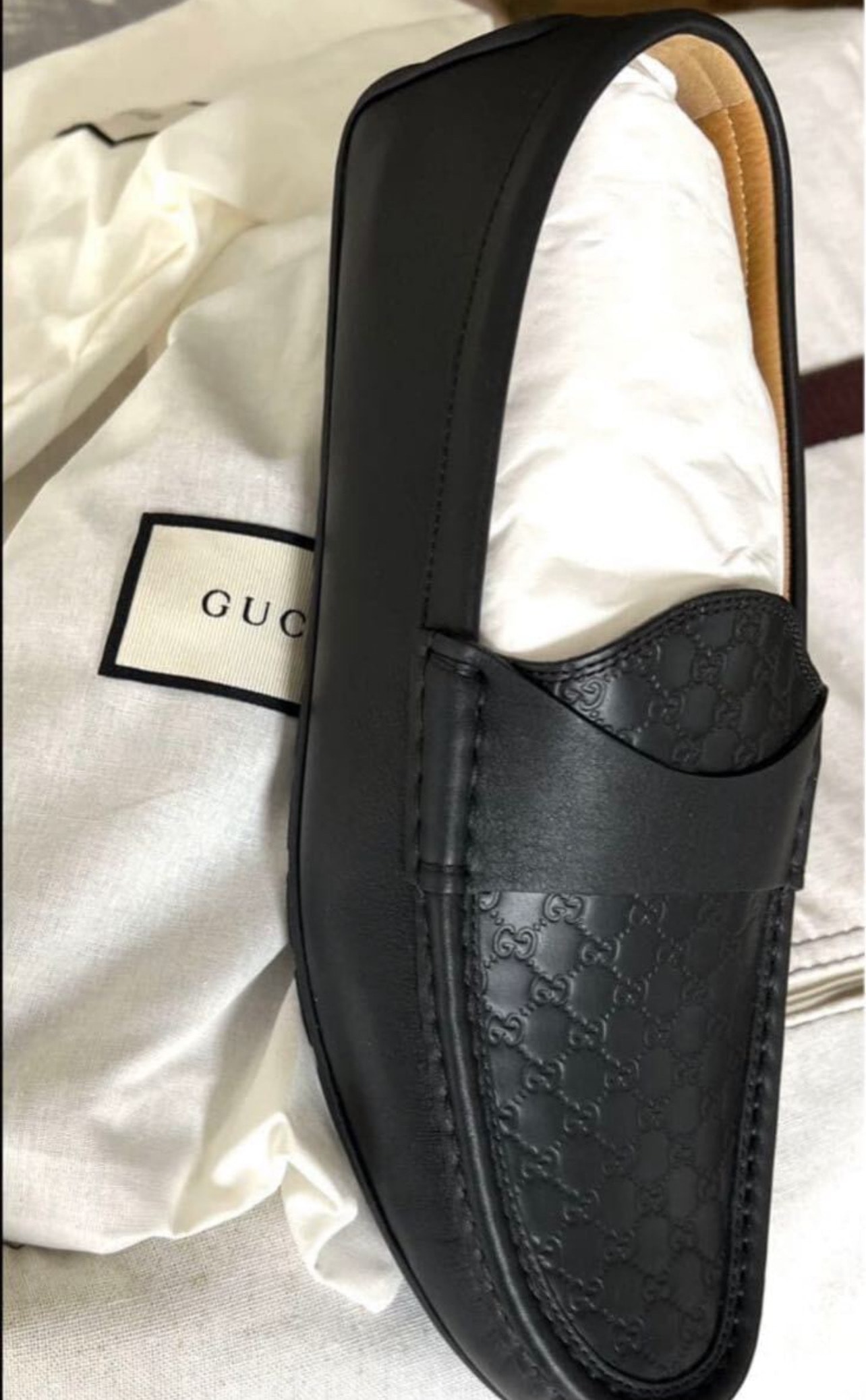 新品 GUCCI ローファー グッチ レザー 革靴 黒 ブラック