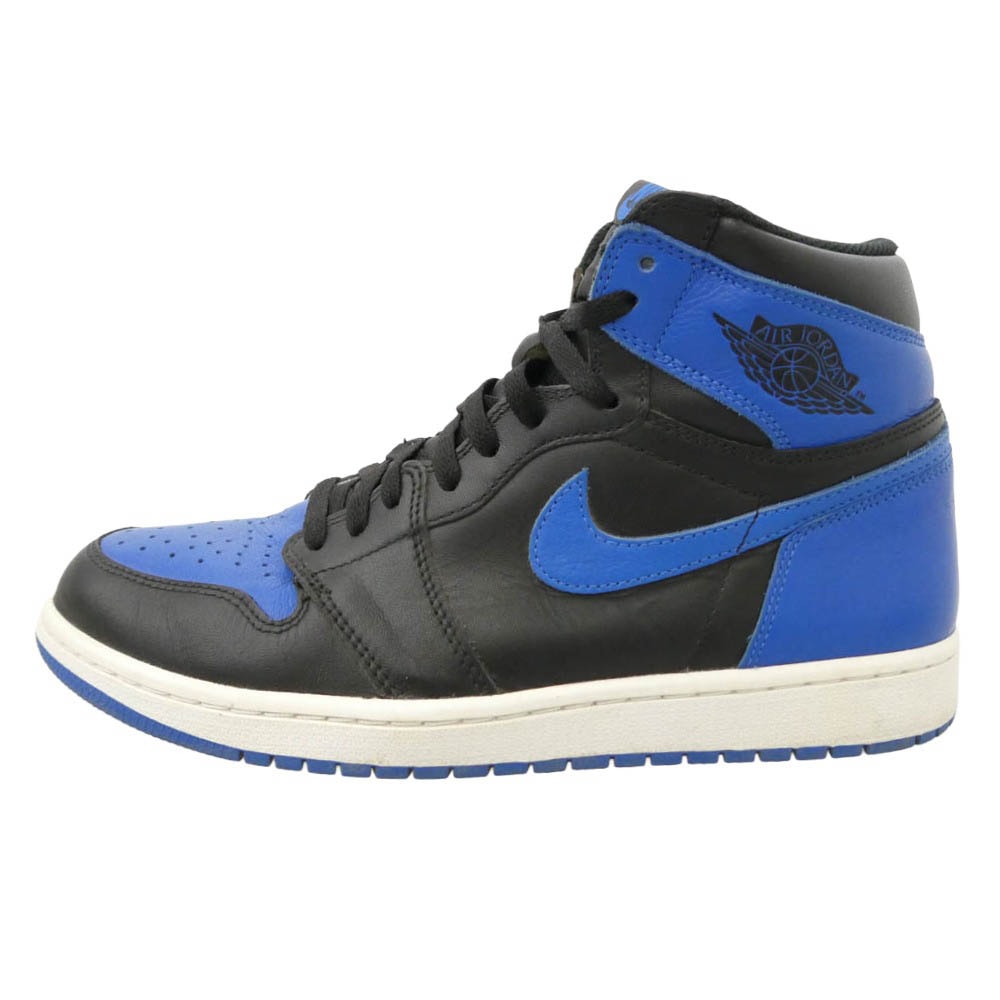 NIKE ナイキ 555088-007 【フェイクバスターズ鑑定済】Air Jordan 1 Retro High OG Royal エアジョーダン1 レトロ ハイ OG ロイヤル ハイカットスニーカー ブラック系 ブルー系 28cm【中古】