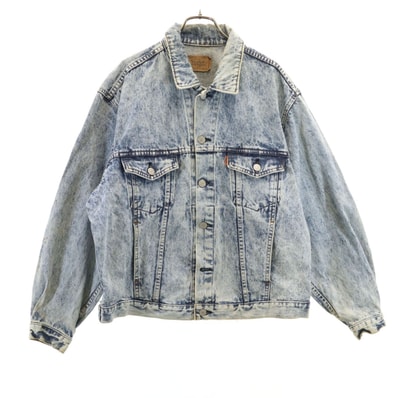 Levi's リーバイス 80s 70649-0217 日本製 オレンジタブ ヴィンテージ ケミカル デニムジャケット L ジージャン トラッカー