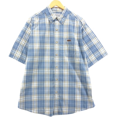 古着 カーハート Carhartt チェック柄 ボタンダウン 半袖 ワークシャツ メンズL相当/eaa557801
