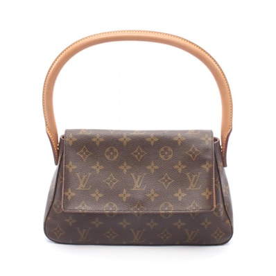 ルイ・ヴィトン LOUIS VUITTON ミニルーピング ハンドバッグ バッグ PVCコーティングキャンバス レザー モノグラム レディース ブラウン系 M51147 【中古】