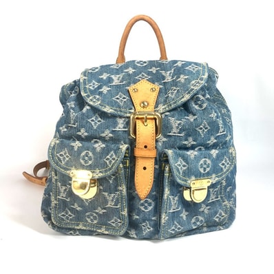 ルイヴィトン LOUIS VUITTON サック アド GM M95056 モノグラムデニム バックパック カバン リュックサック モノグラムデニム ブルー