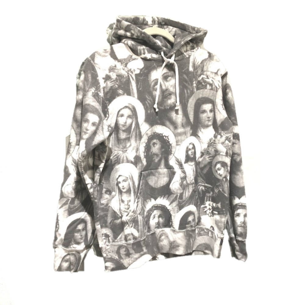 シュプリーム Supreme Jesus and Mary Hooded Sweatshirt スウェット 18AW  パーカー コットン ダークグレー 未使用