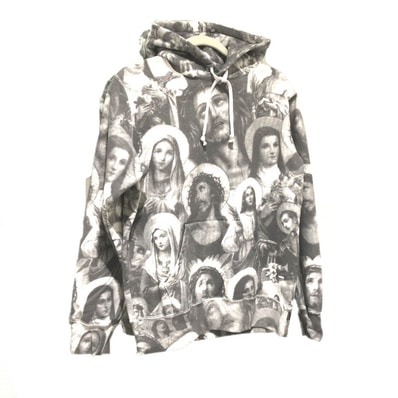 シュプリーム Supreme Jesus and Mary Hooded Sweatshirt スウェット 18AW パーカー コットン ダークグレー 未使用