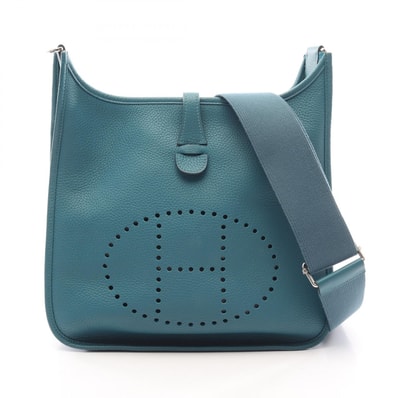 エルメス HERMES エヴリン 3 トロワ PM 2WAY ショルダーバッグ バッグ レザー トリヨンクレマンス トリヨンクレマンス ヴェールボスフォール D刻印(2019年製造) レディース グリーン系 【中古】