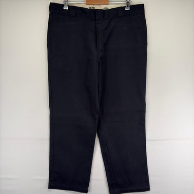 古着 ディッキーズ Dickies パンツ チノパン スラックス 874 ジッパーフライ 作業着 ワーク ストレート w40 L30 ブラック メンズ