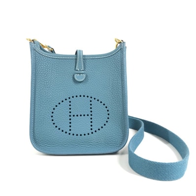 エルメス HERMES エブリン TPM 16 エブリンTPM カバン 斜め掛け ポシェット ロング ショルダーバッグ トリヨンクレマンス B刻 ニューブルーシーン ブルー 美品
