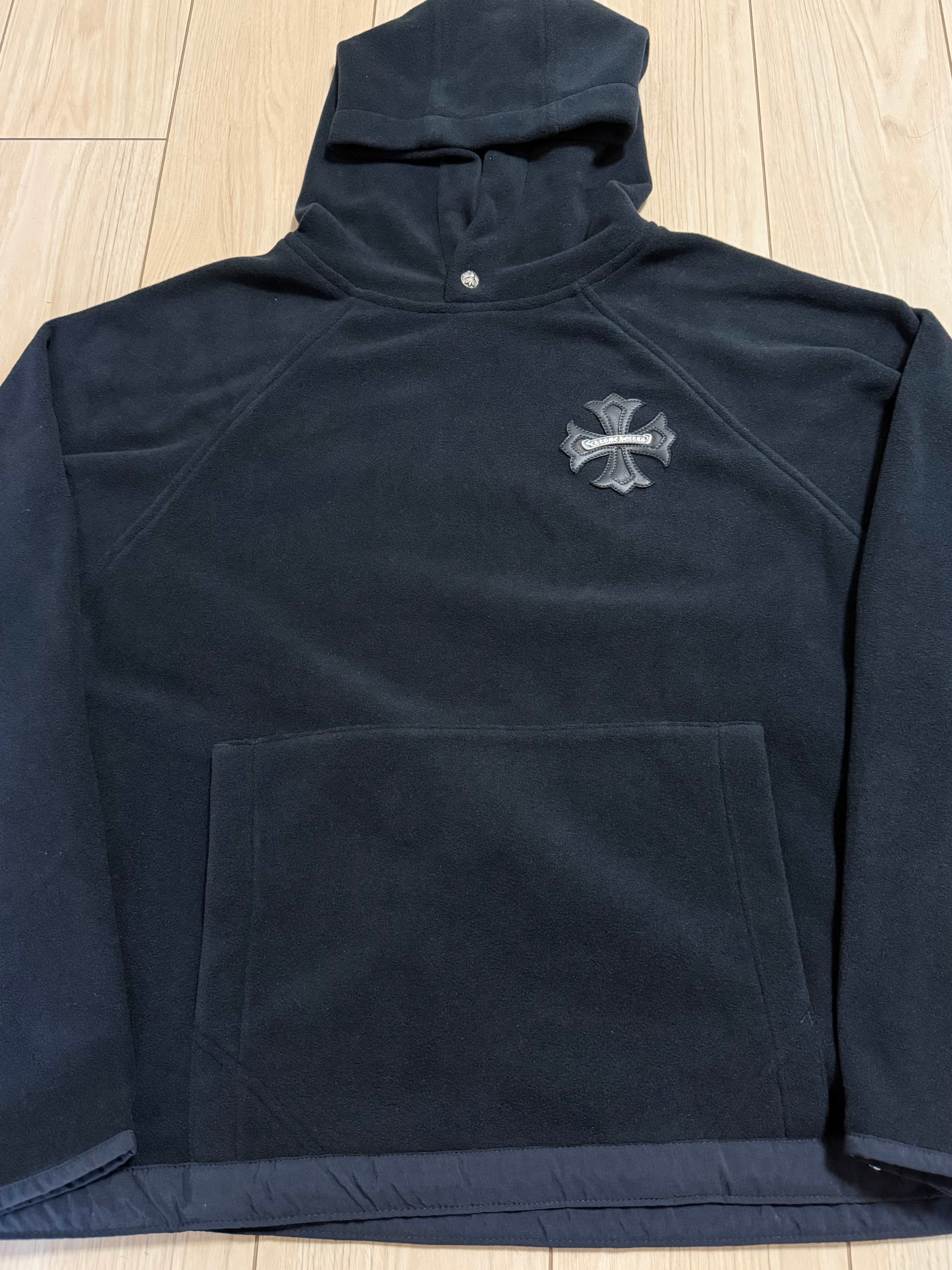 Chrome Hearts GRP Y Not U Detention CH Plus Fleece Hoodie Black クロムハーツ ワイノット CHプラス クロスパッチ フリースフーディー