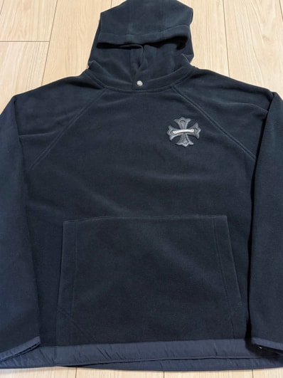 Chrome Hearts GRP Y Not U Detention CH Plus Fleece Hoodie Black クロムハーツ ワイノット CHプラス クロスパッチ フリースフーディー