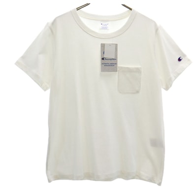 Champion チャンピオン 未使用 半袖 製品洗い加工 Tシャツ XL ホワイト ポケT