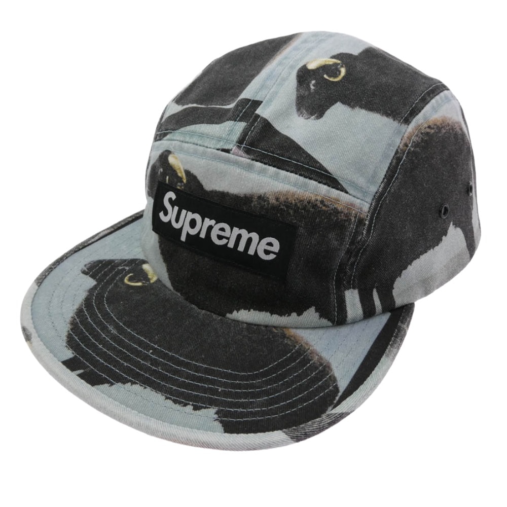 Supreme シュプリーム キャップ 25SS × Damien Hirst ダミアン ハースト Camp Cap キャップキャップ 帽子 チャコール系 ライトブルー系 58cm【新古品】【未使用】【中古】