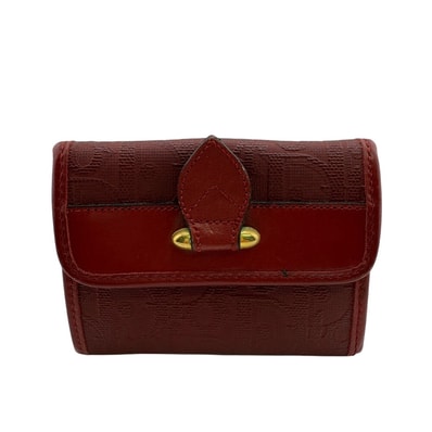 ディオール Dior コインケース トロッター ヴィンテージ レッド系