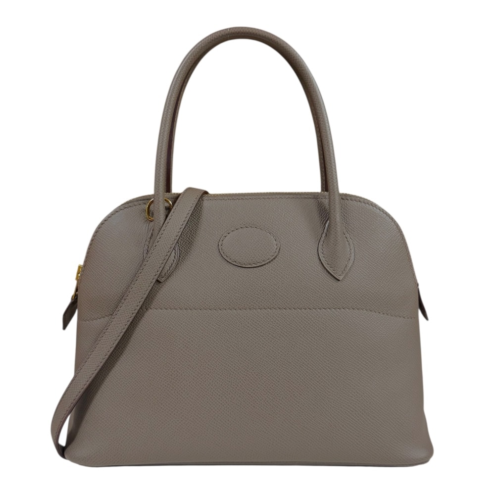 エルメス ボリード27 ショルダーバッグ ヴォーエプソン グレー レディース HERMES  中古