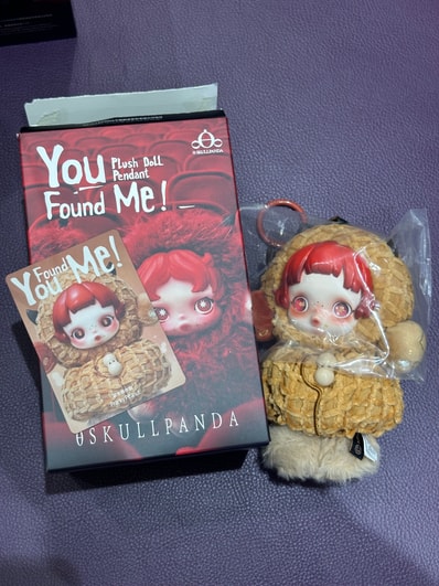 POP MART SKULLPANDA You Found Me! Series Plush Doll Pendant Pranky Peanut