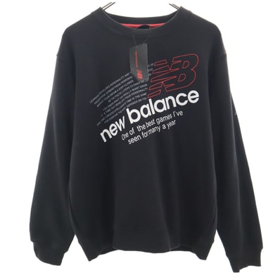 未使用 NEW BALANCE ニューバランス 長袖 スウェット トレーナー M ブラック