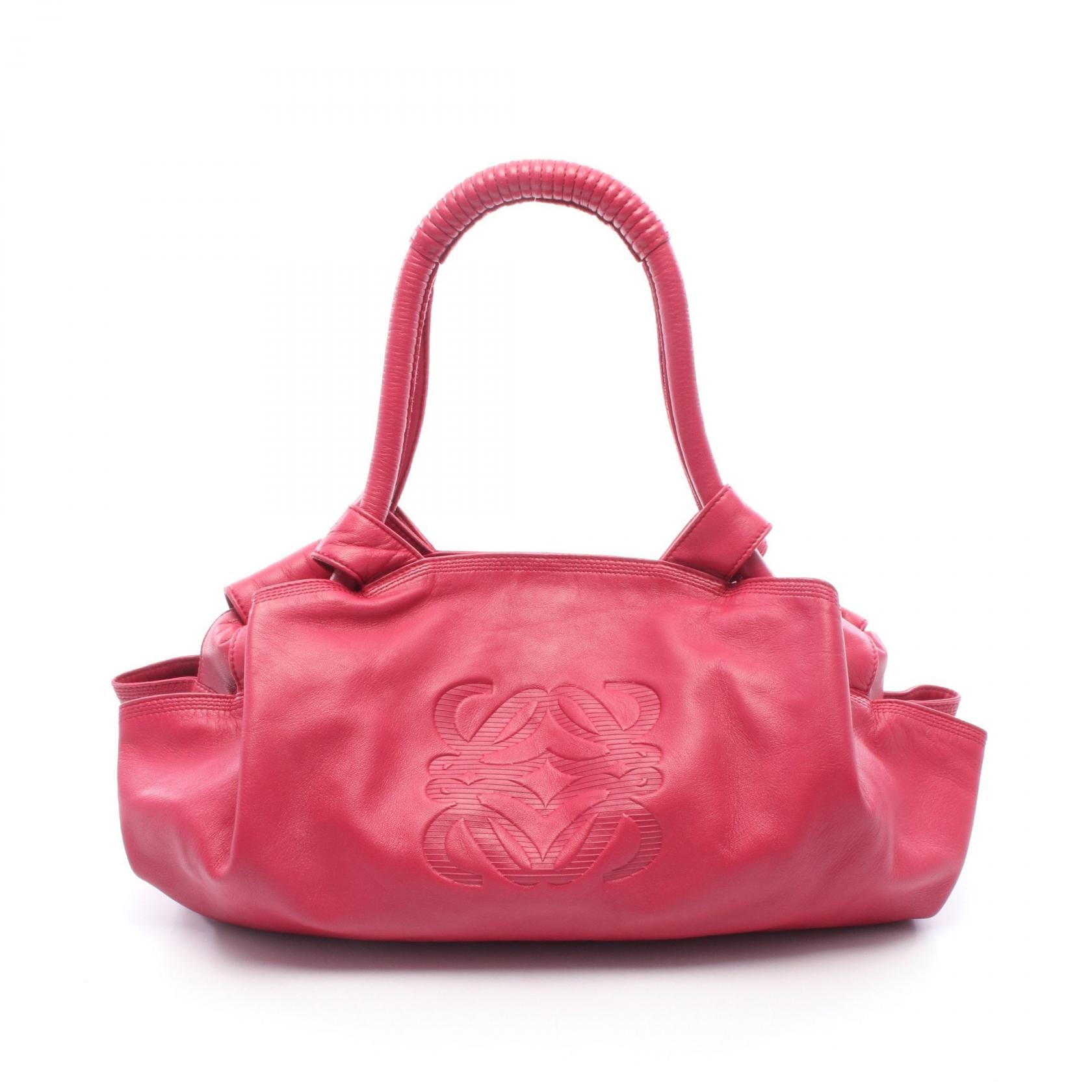 ロエベ LOEWE ナッパアイレ ハンドバッグ バッグ レザー レディース ピンク系 【中古】