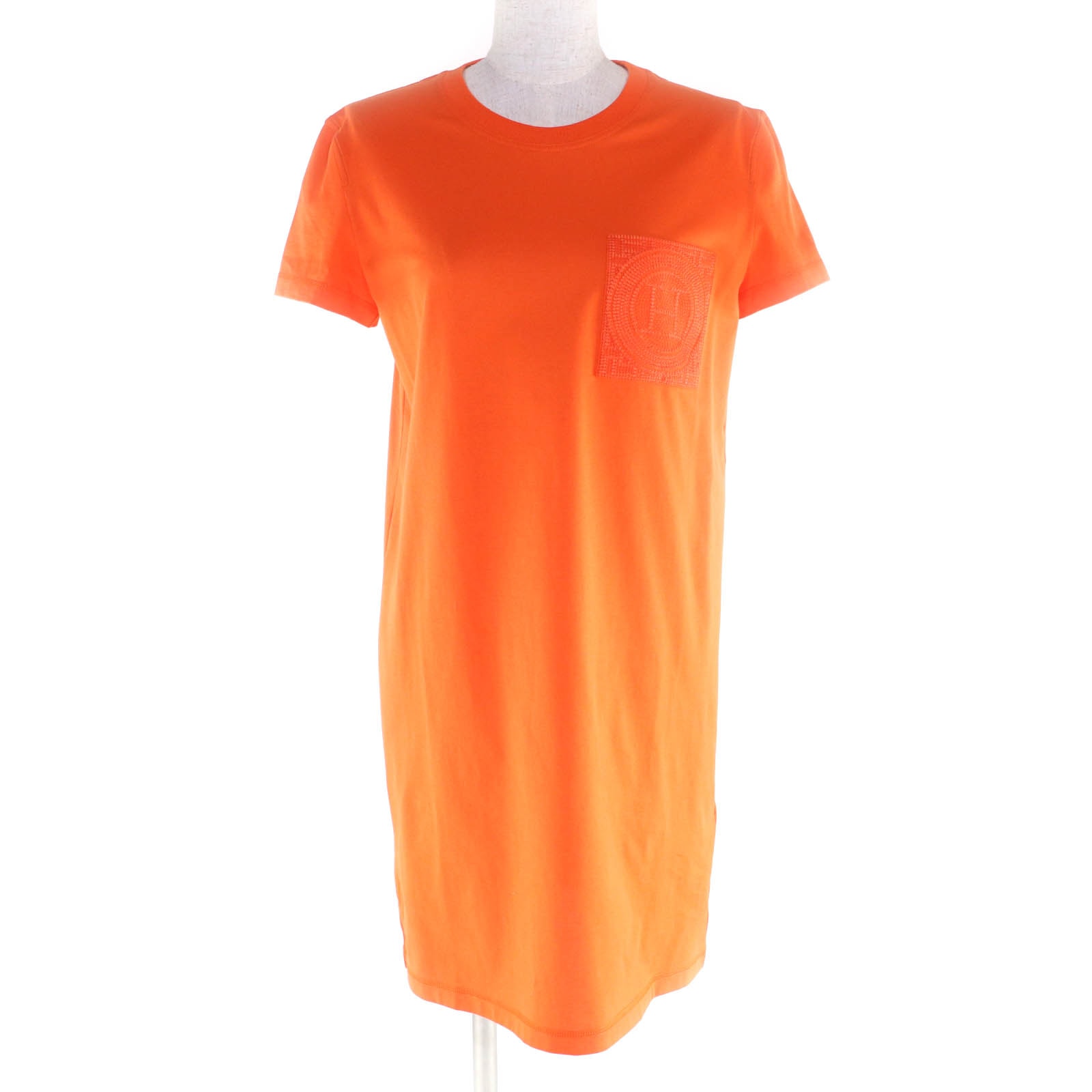 未使用品 エルメス ワンピース オレンジ レディース 36 4H4515DA