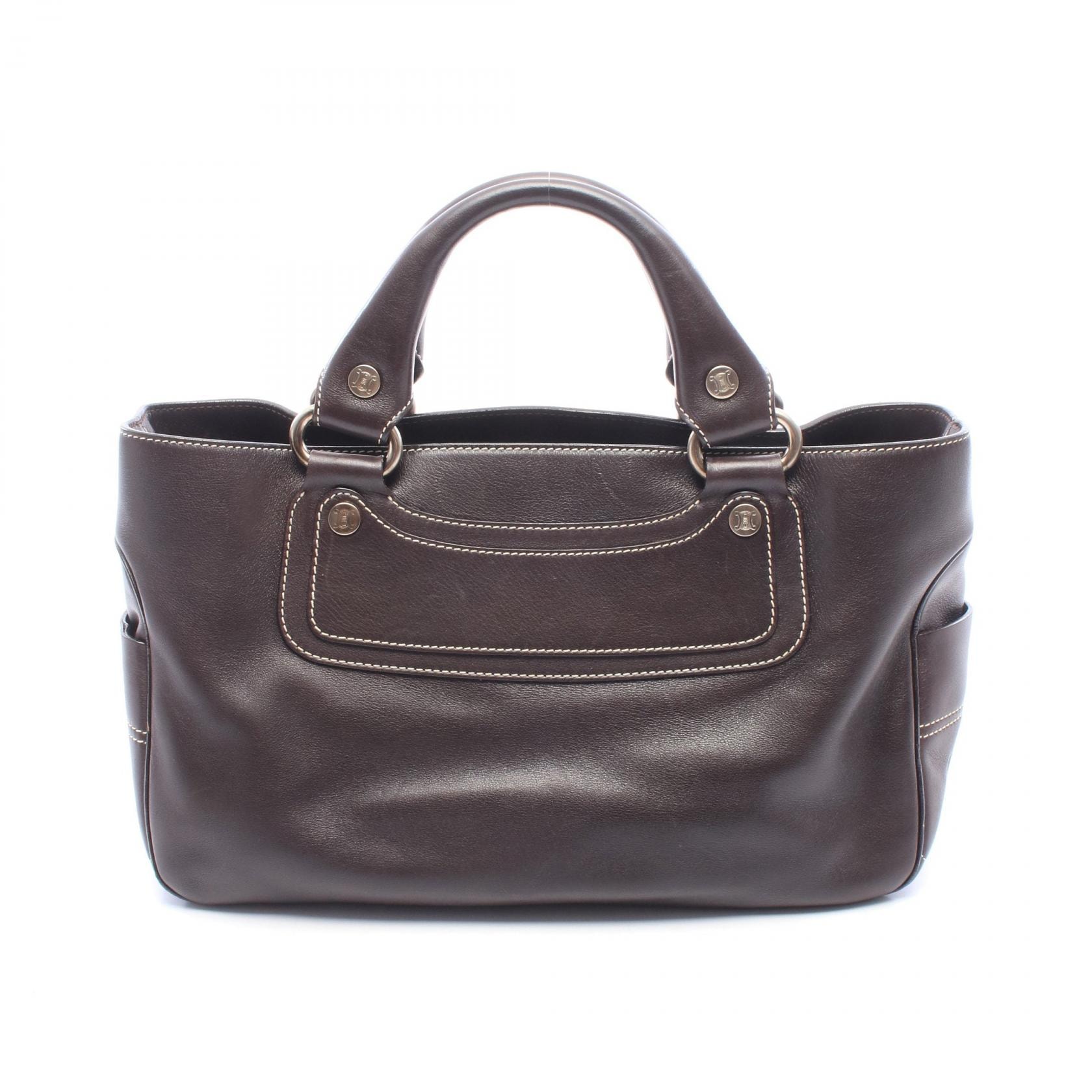 セリーヌ CELINE ブギーバッグ ハンドバッグ バッグ レザー レディース ブラウン系 134023 【中古】