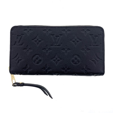 LOUIS VUITTON ルイ・ヴィトン ジッピー・ウォレット 長財布 M61864 モノグラムアンプラント ブラック ゴールド金具 レディース【中古】
