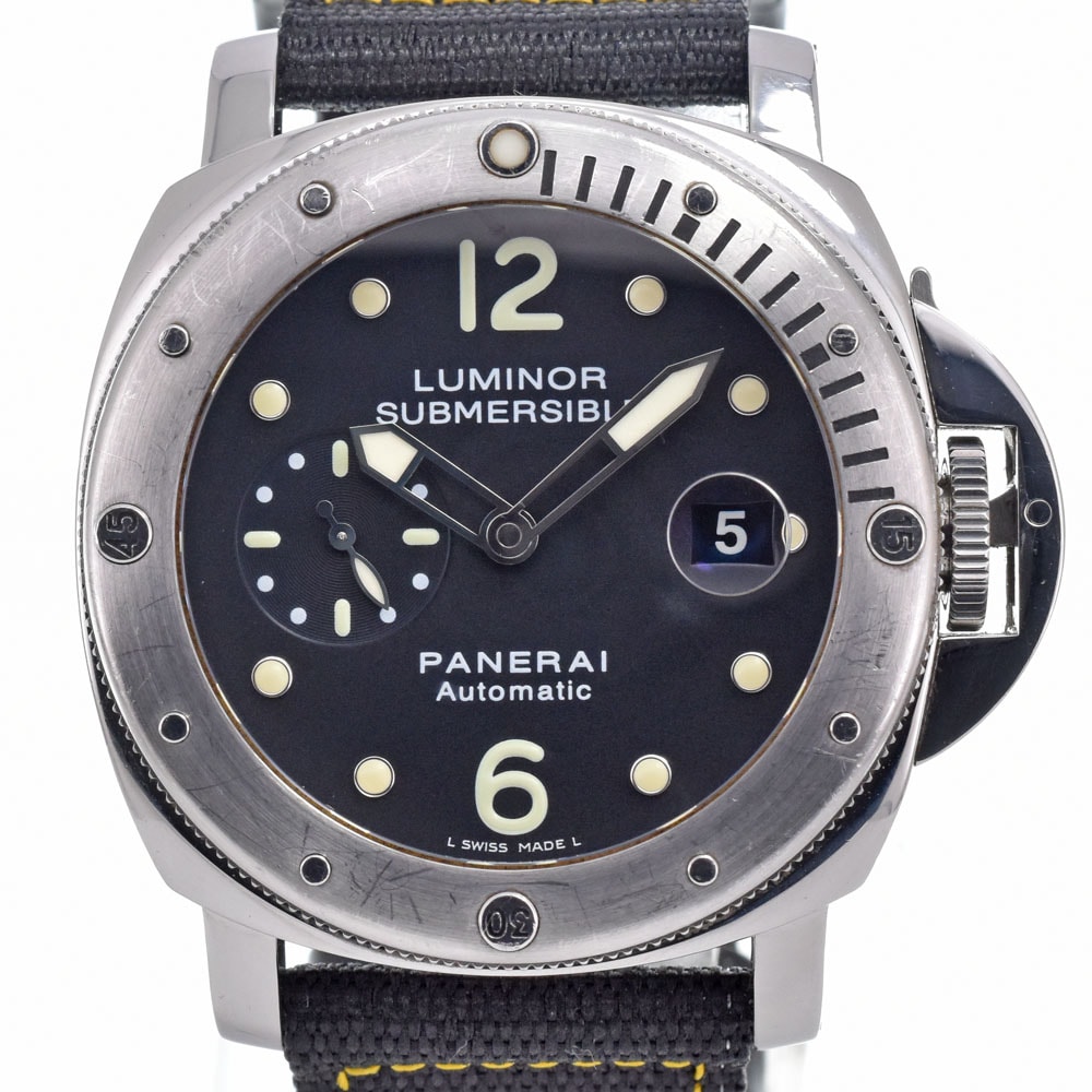 パネライ PANERAI PAM00024 ルミノール サブマーシブル スモールセコンド ブラック 自動巻き メンズ 箱付き 腕時計 J#149988