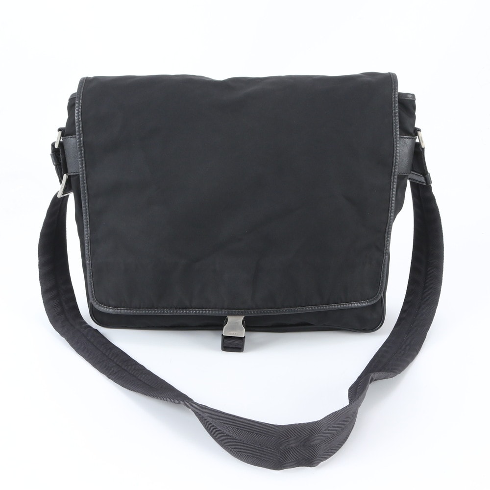 ■美品 プラダ テスート ナイロントライアングルロゴショルダーバッグ