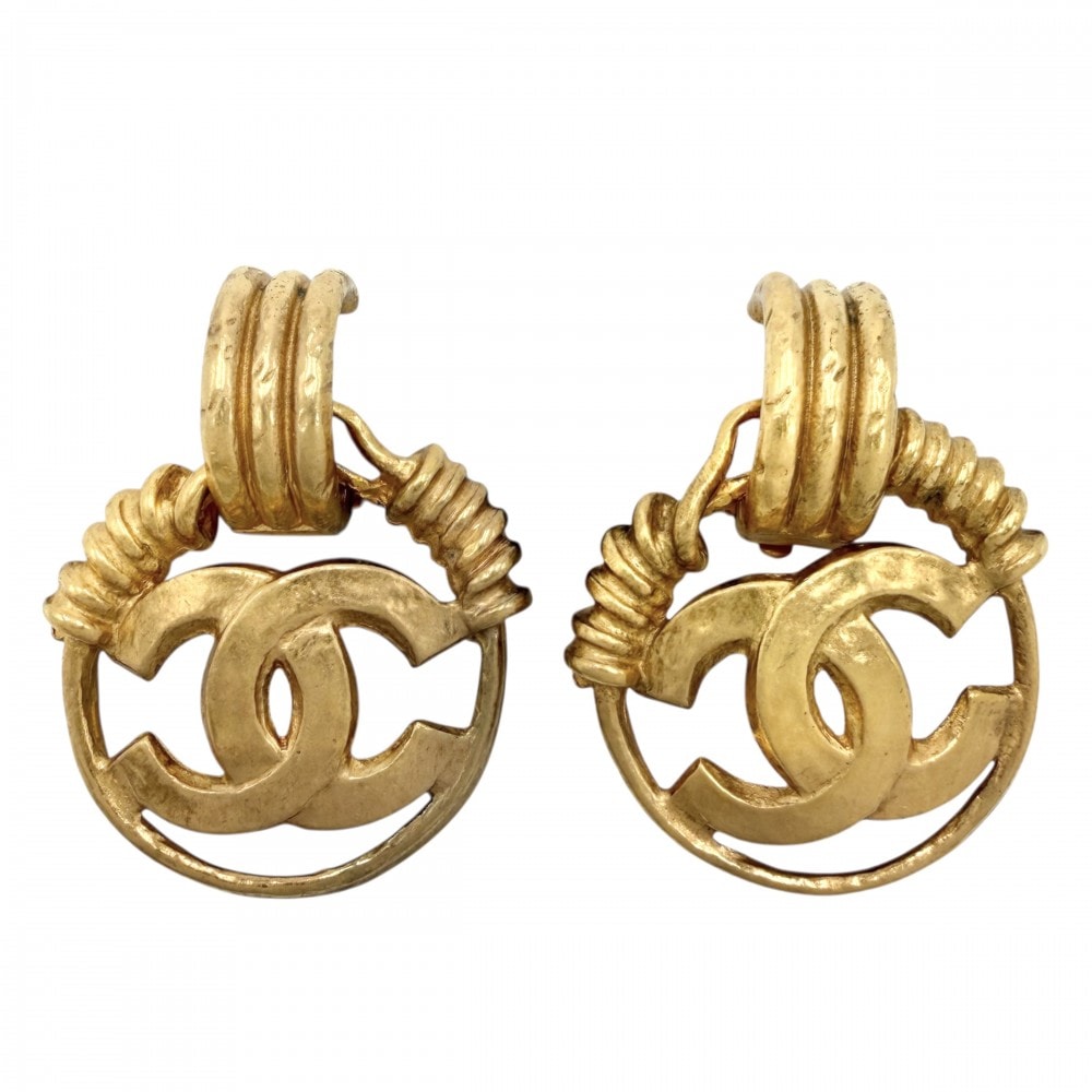 CHANEL シャネル イヤリング ココマーク アクセサリー ヴィンテージ ラウンド GP    94P ゴールド レディース 約32.4g 1994年【中古品】