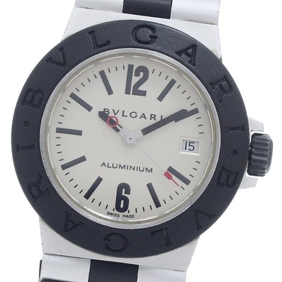 ☆良品 ブルガリ アルミニウム デイト AL29A レディース 【中古】