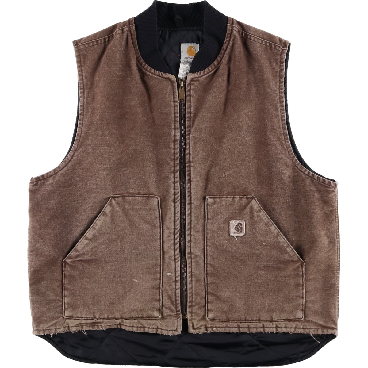 古着 00年代 カーハート Carhartt クラシックベスト 中綿入り ダックベスト USA製 メンズXL相当/evb033630