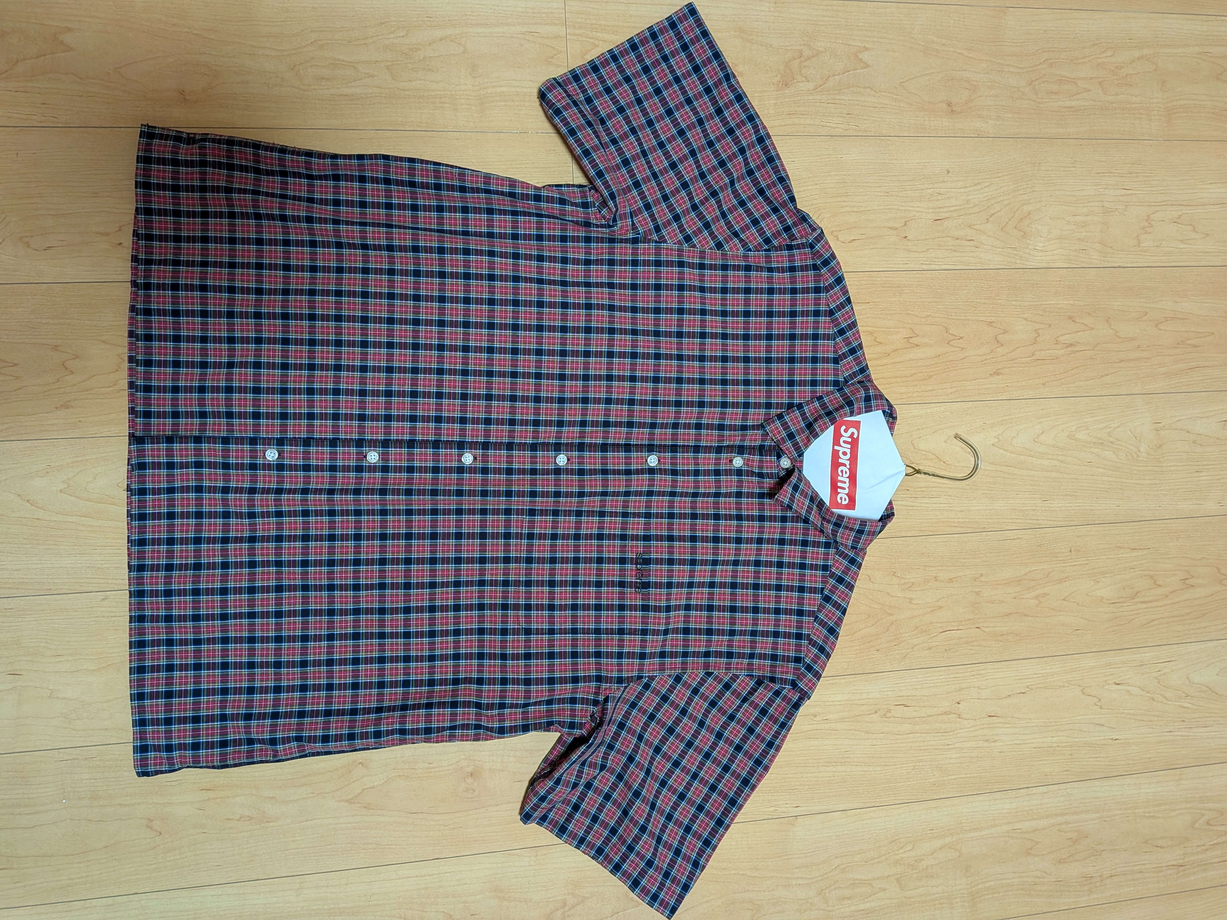 Supreme Loose Fit Mini Plaid S/S Shirt 