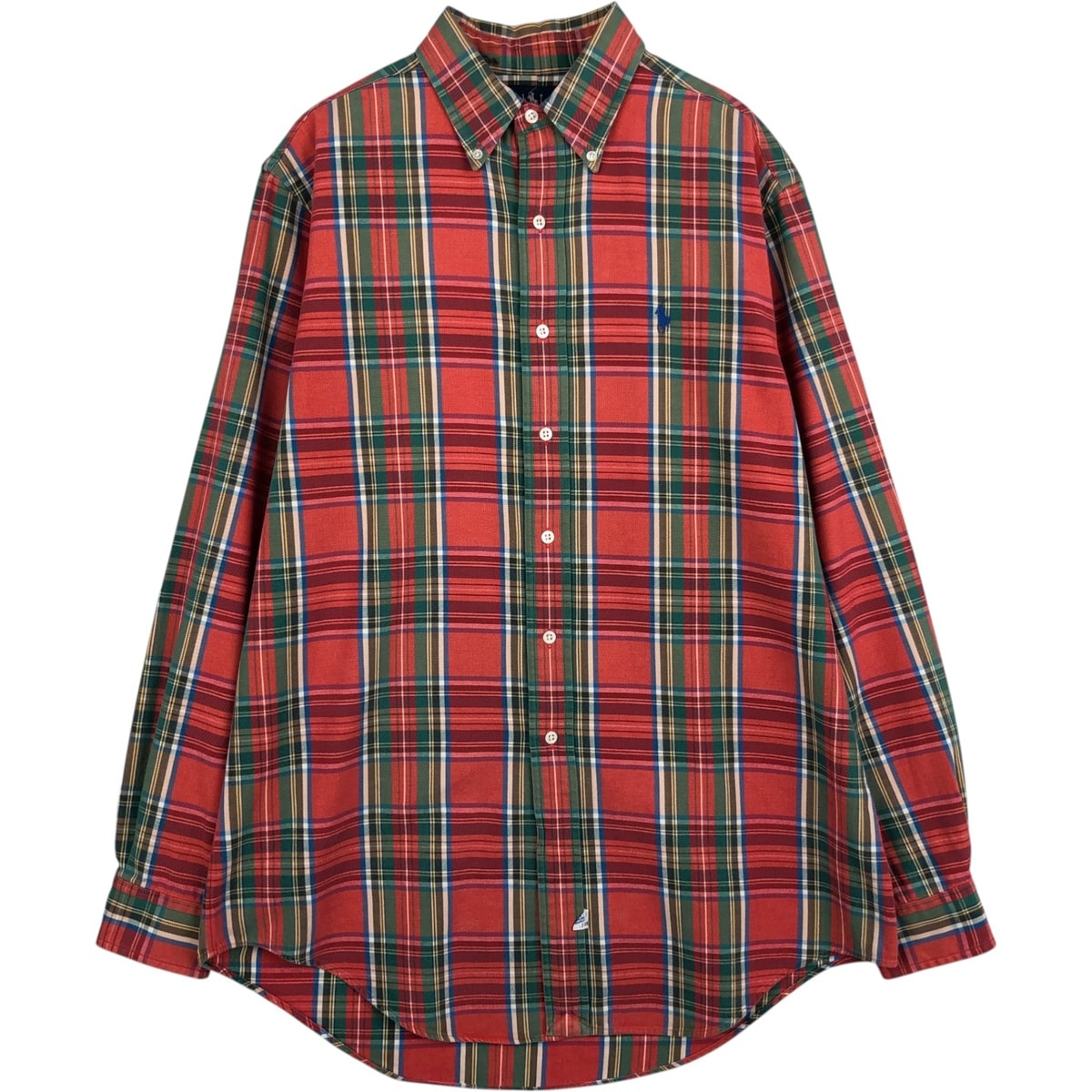 古着 ラルフローレン Ralph Lauren 長袖 ボタンダウンチェックシャツ メンズM相当/eaa629029