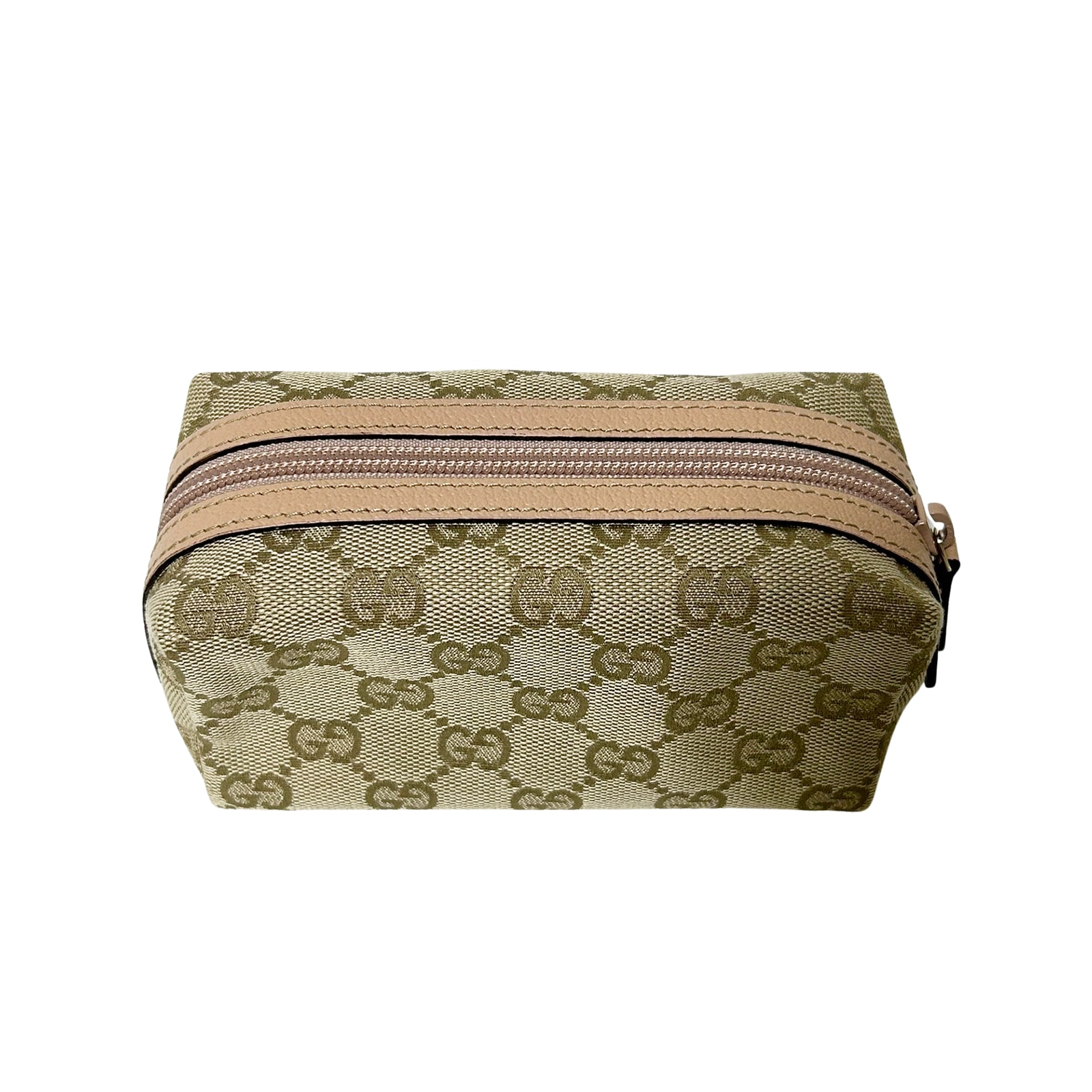 美品 GUCCI グッチ GGキャンバス 29596 ベージュ レディース 化粧ポーチ