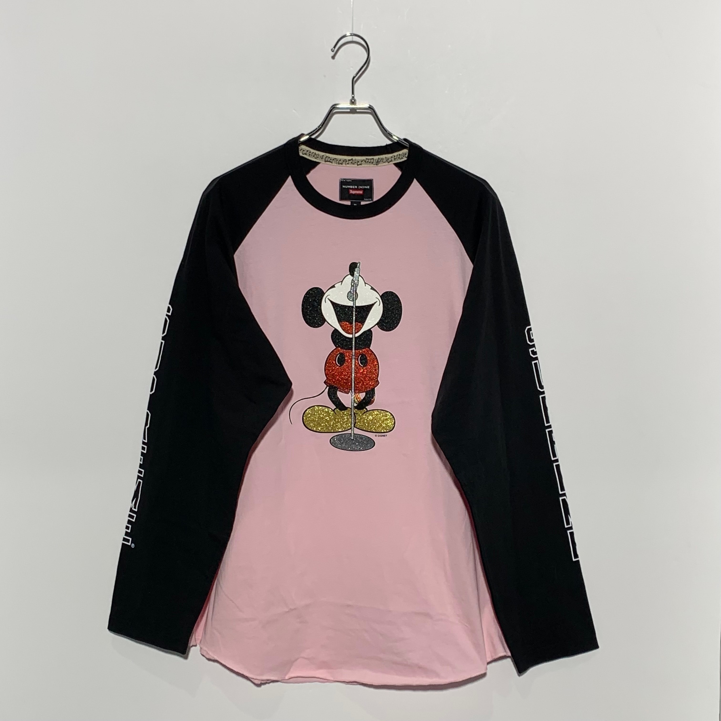 Supreme x Number (N)ine x Mickey Mouse Raglan L/S Top "Pink"