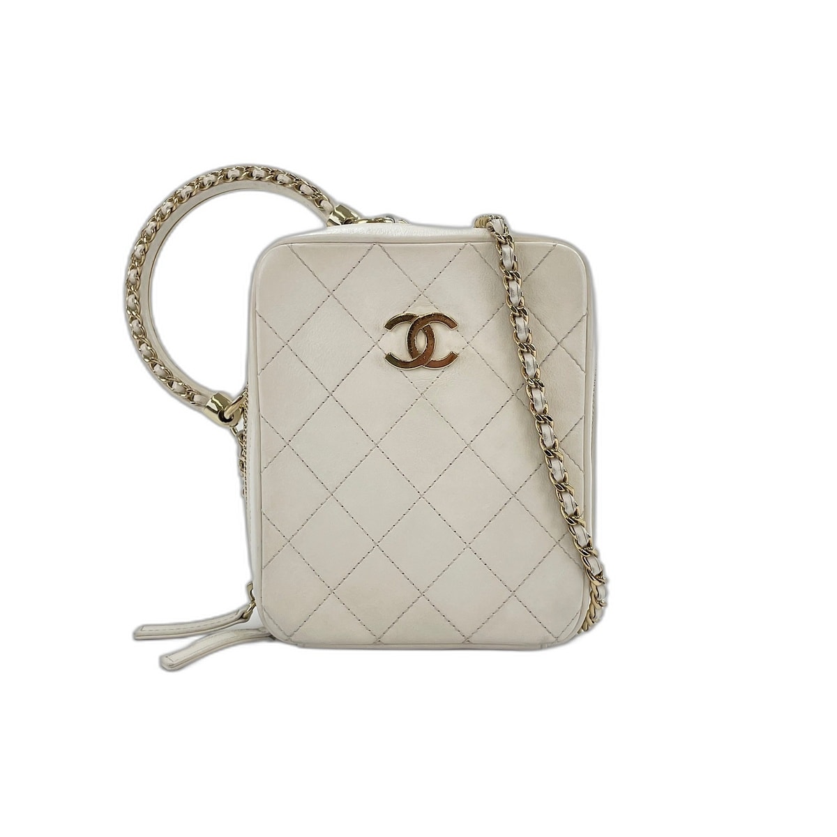 シャネル CHANEL カーフスキン 2WAYマトラッセ ハンドバッグ【中古】