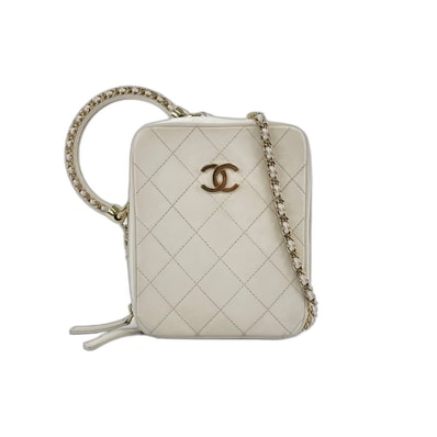 シャネル CHANEL カーフスキン 2WAYマトラッセ ハンドバッグ【中古】