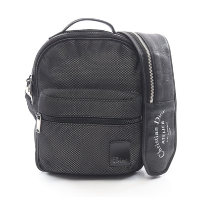 ディオール Dior メッシュ 2WAY ショルダーバッグ バッグ レザー ファブリック メンズ レディース ブラック系 / ホワイト系 【中古】